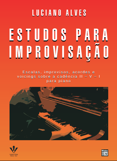 Capa do livro Estudos para Improvisação com Luciano Alves ao piano.