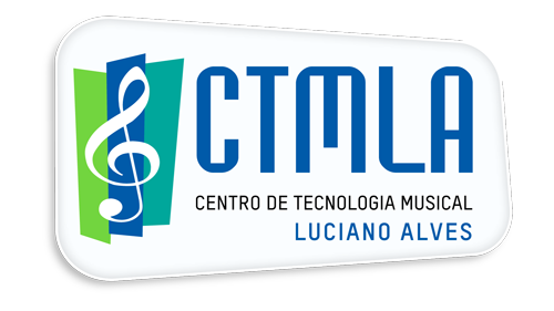 Logo do curso de música CTMLA com clave de sol
