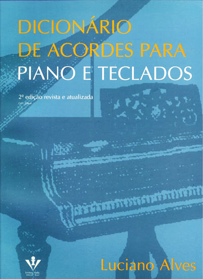 Capa do Dicionário de acordes para piano e teclados com piano antigo - Luciano Alves.