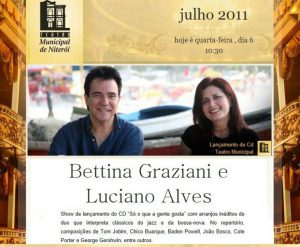 Divulgação show do Duo Bettina Graziani e Luciano Alves, Niterói, RJ